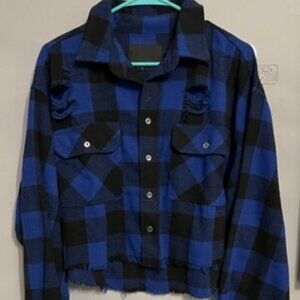 Signature8 Black and Blue Button Down Shirt